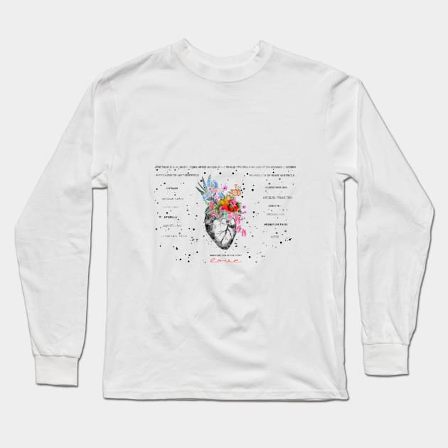 Heart Long Sleeve T-Shirt by RosaliArt